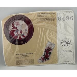 The Creative Circle Kit 6436, "Victorian Christmas Stocking" - Embroidery Kit